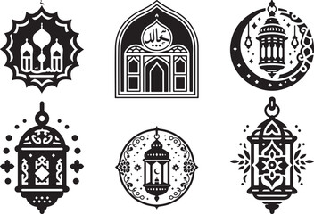 Trendy Islamic Icon Design Vector Template EPS 10