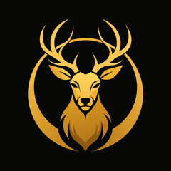 Deer head icon logo 