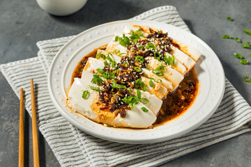 Asian Spicy Silken Tofu with Chili Sauce