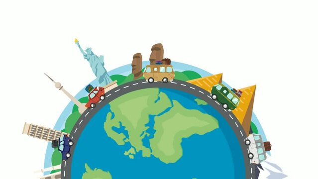 Travelling around the world by transport