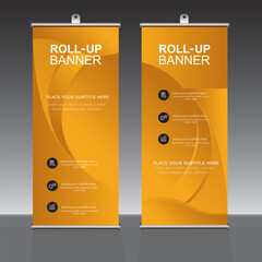 Roll up banner design template, vertical, corporate background, pull up design, vector, abstract geometric background, modern x-banner and flag-banner,rectangle size.
