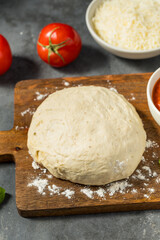 Round White PIzza Dough with Flour
