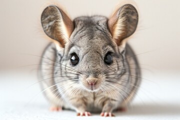 Featuring a baby chinchilla isolaled on white background , high quality, high resolution