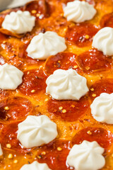 Hot Honey Pepperoni Pizza with Ricotta