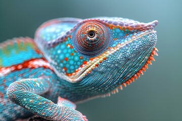 Chameleon close-up portrait , high quality, high resolution