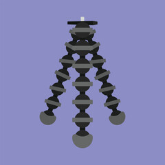 Gorilla Tripod Vector Illustration Icon. gorilla tripod vlogging vector Icon illustration. tripod icon