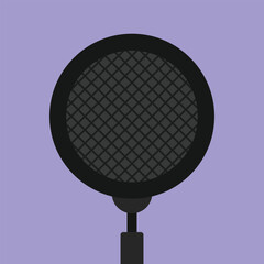 Professional Mic Filter Vector. Anti Pop Filter Illustration Icon Vector. Mic Noise Cancel filter.