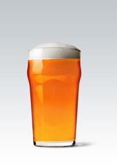 Transparent Glass with tasty cold beer