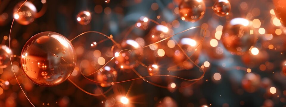 Copper Atom Depiction Showcasing Its Electrical and Industrial Applications