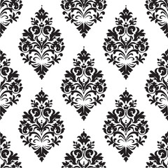 Simple Pattern Seamless black on white background 