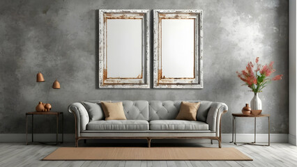 Frame Wall Art Mockup Living Room