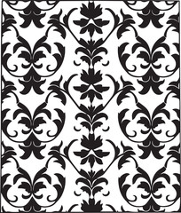 Simple Pattern Seamless black on white background 