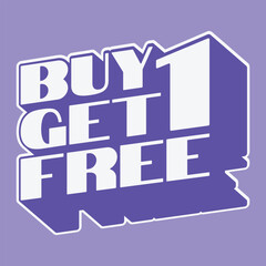 Obraz premium Buy 1 get 1 free Shopping Vector Icon. buy 1 get 1 free offer buttons banner icon. shopping button vector 