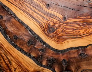 Luxurious Lava Texture on Wood