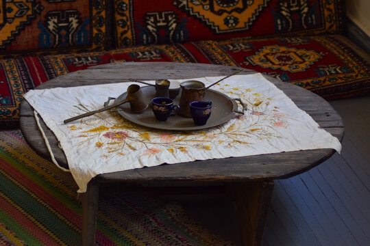 Old Turkish culture floor table