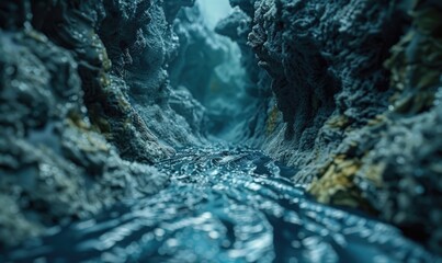 Seabed surface with mesmerizing caustic patterns