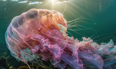 Obraz premium Gargantuan jellyfish in habitat