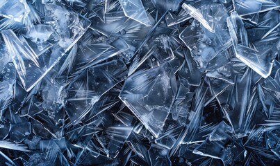 Obraz premium Broken ice floor background, broken ice texture