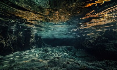 Caustic and rippling seabed surface