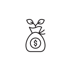 Budget icon design with white background stock illustration