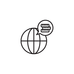 World icon design with white background stock illustration