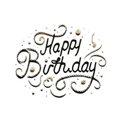 Happy birthday transparent Text background download Free.