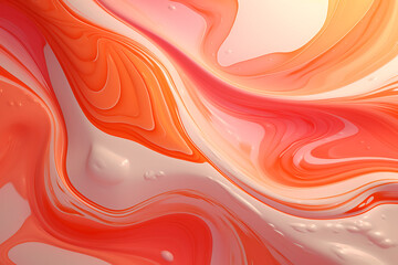 abstract background of red and orange paint. 3d render illustration