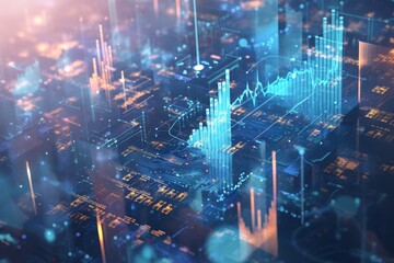 Detailed 3D Model of AI-Driven Financial Analysis System with Digital Algorithms