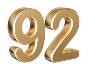 Golden glitter number 92