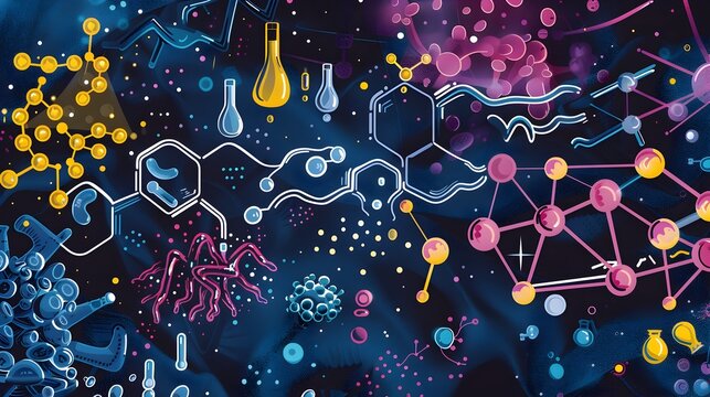 Comparative Molecular Structures of Diverse Enzymatic Processes in Biochemical Visualization