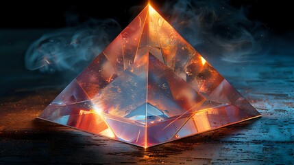 Intriguing Illusion: Futuristic Prism in Holographic Tones