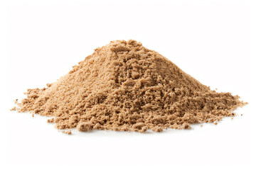 a pile of sand on a white surface