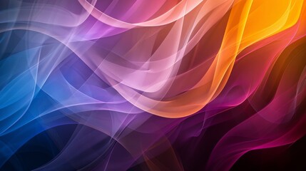 Colorful Abstract Background With Wavy Lines
