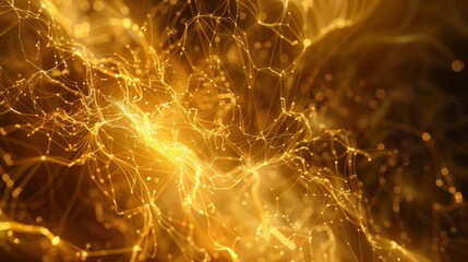 Close Up of a Shining Golden Light