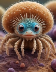 Fototapeta premium Scientific microscopic image, depicting the complex, very cute little animals