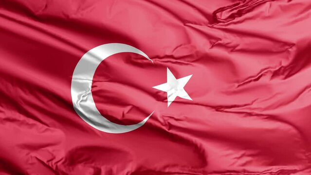 waving flag of turkey