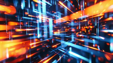 Obraz premium Blurry Futuristic Tunnel