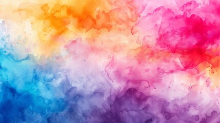 Fototapeta premium Colorful Watercolor Painting on White Background