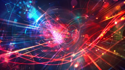 Obraz premium Colorful Abstract Background With Rays of Light