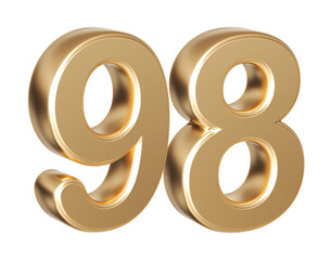 Golden glitter number 98