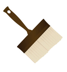Brown paint brush. vector illustration