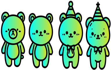 cute bear set, baby bear