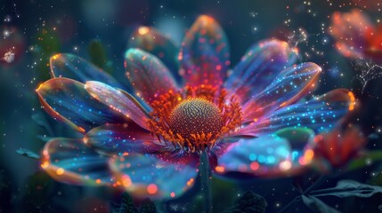 Celestial Blossom: A Time-Lapse of Rare Flower Blooming Under Planetary Alignment.