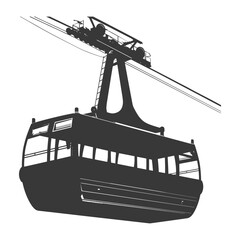 Silhouette Aerial tramway black color only