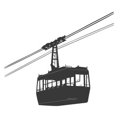 Silhouette Aerial tramway black color only