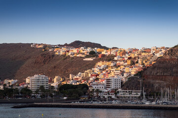 Obraz premium San Sebastian de la Gomera view from cruise ship, Canary Islands, Spain.