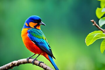 Naklejka premium beautiful colorful macaw