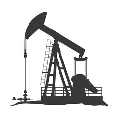 Silhouette pumpjack black color only