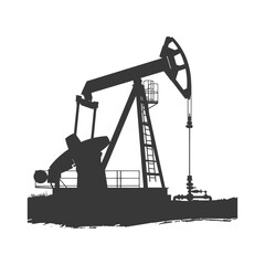 Silhouette pumpjack black color only