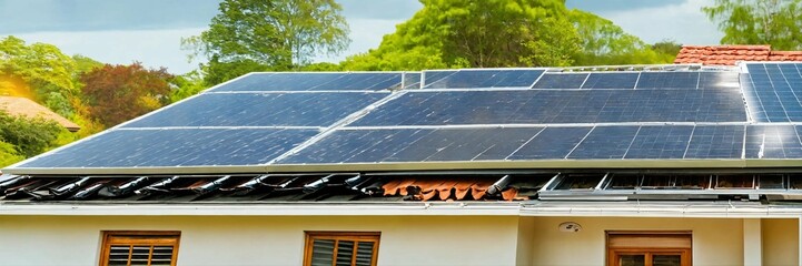 Panel solar energy photovoltaic power roof sun home